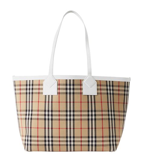 burberry mid size check tote